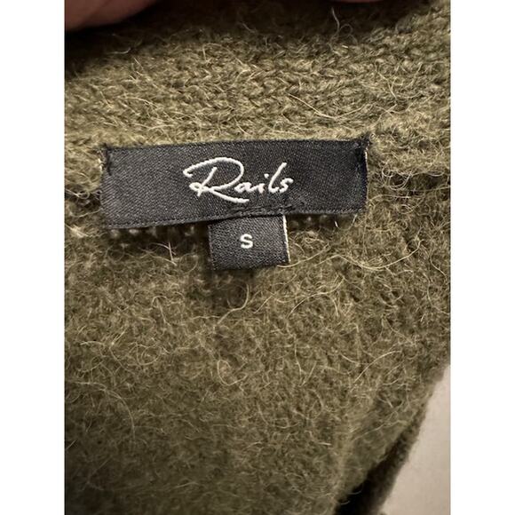 Rails Oslo Olive Wool Alpaca Cardigan Sweater S - Picture 8 of 8